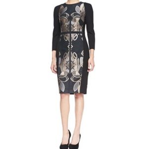 Ted Baker London
Tasiele 3/4-Sleeve Dress W/ Brocade Front